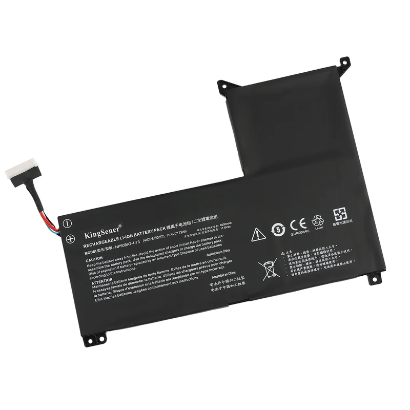 NP50BAT-4-73 Gaming Laptop Battery For Hasee TX8 TX9 Series & Clevo X15AT X17AT 15.4V 73Wh 4740mAh
