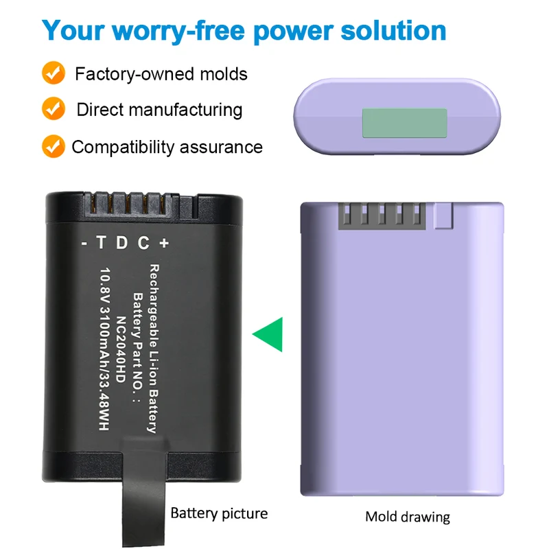NC2040 NC2040HD NC2040HD34 NC2040A22 Replacement Battery 10.8V 31WH