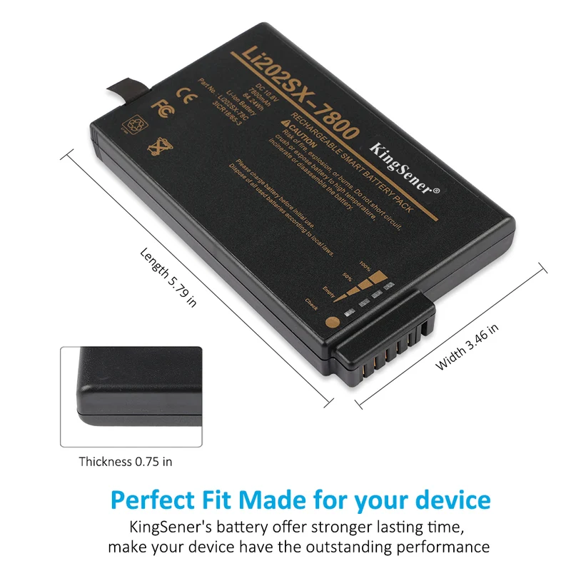 TSI AeroTrak 9500 9510 DustTrak II 8530 Replacement Battery Li202SX-7800 10.8V 84Wh