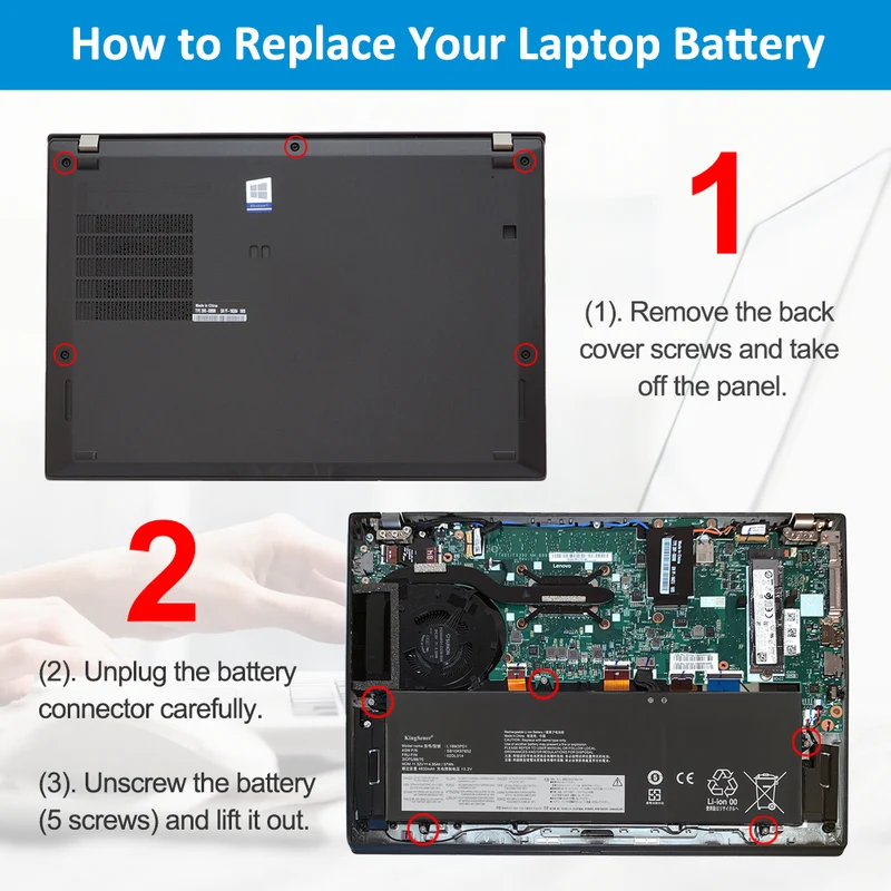 L18M3PD1 L18C3PD1 Laptop Battery for Lenovo ThinkPad T14s T490s T495s — 11.46V 57Wh