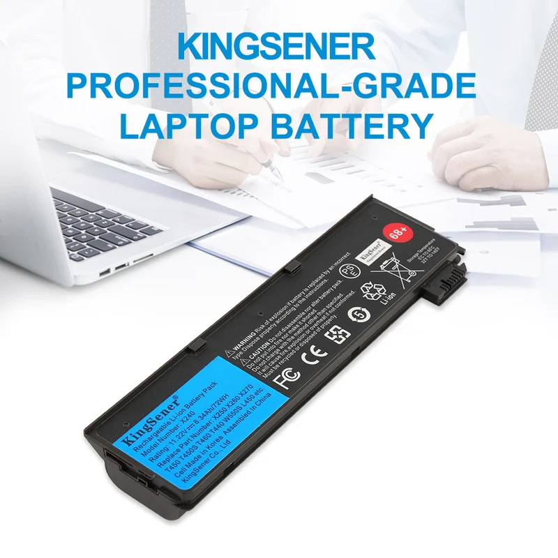 ThinkPad 6-Cell Extended Replacement Battery 45N1136 Compatible With Lenovo X240 T440 T460 11.22V 72Wh
