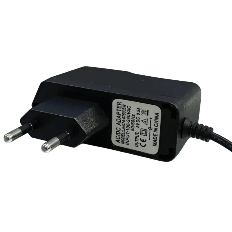 Adaptateur mural AC/DC 5V 500mA – Jack 5.5x2.1mm centre positif