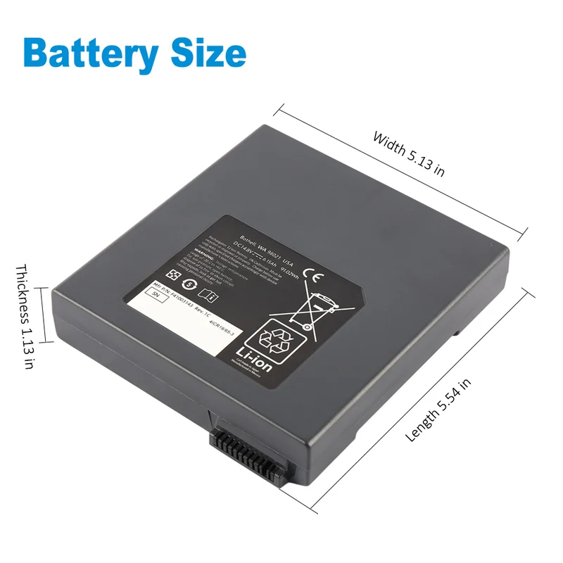 Philips Ultrasound CX30 CX 50 Replacement Battery F41003143 - 6150mAh 14.8V 91.02Wh