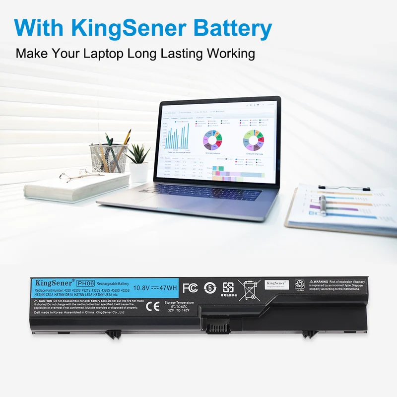 PH06 Laptop Battery For HP Compaq 320 321 325 326 Series 10.8V 47Wh