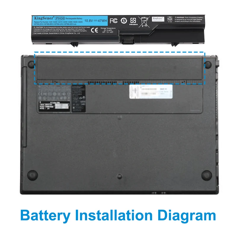 PH06 Laptop Battery For HP Compaq 320 321 325 326 Series 10.8V 47Wh