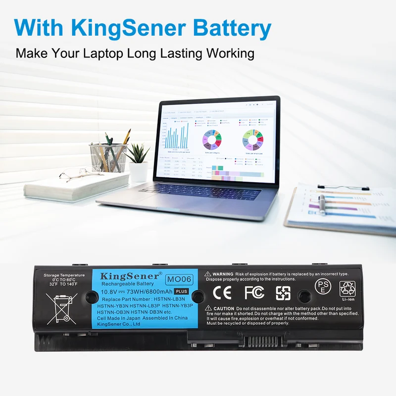 MO06 Laptop Battery for HP Pavilion DV4-5000 DV6-7000 DV7-7000 Series — 62Wh 10.8V