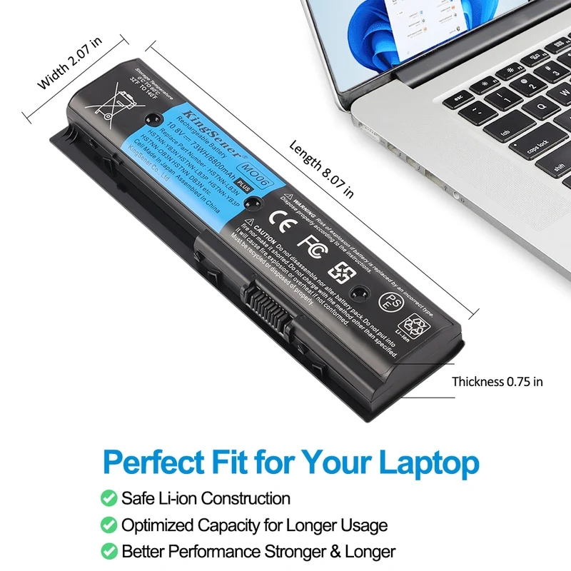MO06 Laptop Battery for HP Pavilion DV4-5000 DV6-7000 DV7-7000 Series — 62Wh 10.8V