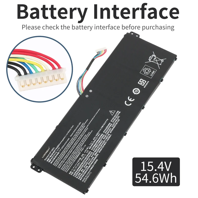 AP19B5L Replacement Battery For Acer Aspire A515-44-R5XW A515-43 Sf314-42 SP314-21N-R5FR | LUSONBAY EU Stock