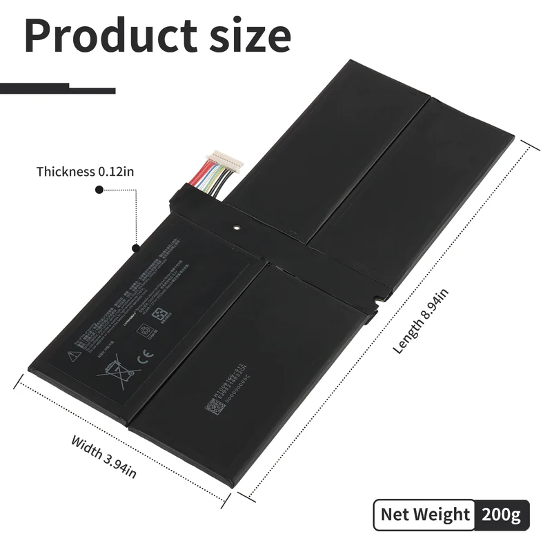 G3HTA061H Replacement Battery For Microsoft Surface Pro 7 1866 Series | LUSONBAY EU Stock