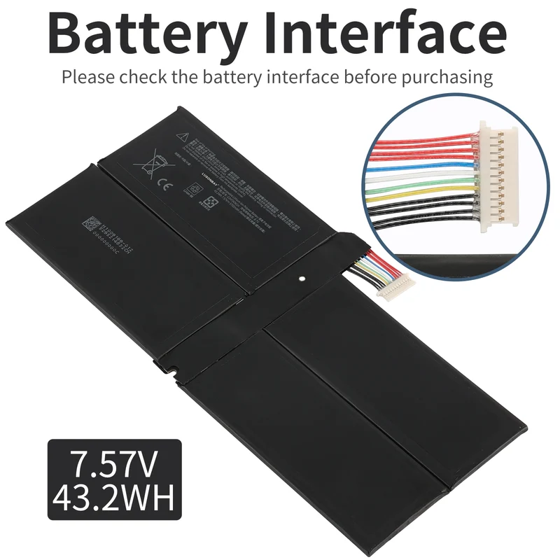 G3HTA061H Replacement Battery For Microsoft Surface Pro 7 1866 Series | LUSONBAY EU Stock
