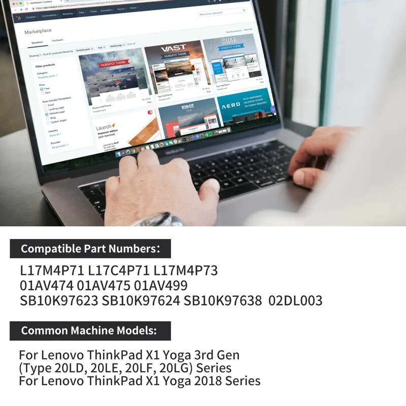 L17M4P71 Laptop Battery For Lenovo ThinkPad X1 Yoga 3rd Gen Series | LUSONBAY EU Stock