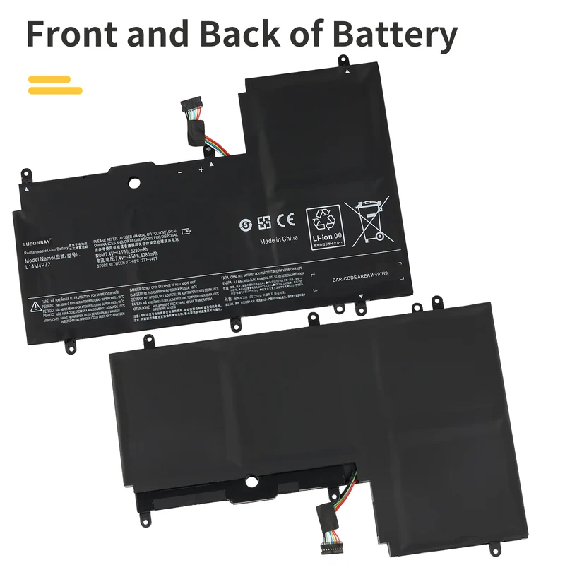 L14S4P72 Replacement Battery For Lenovo Yoga 3 14 Yoga 700 14ISK Serie | LUSONBAY EU Stock