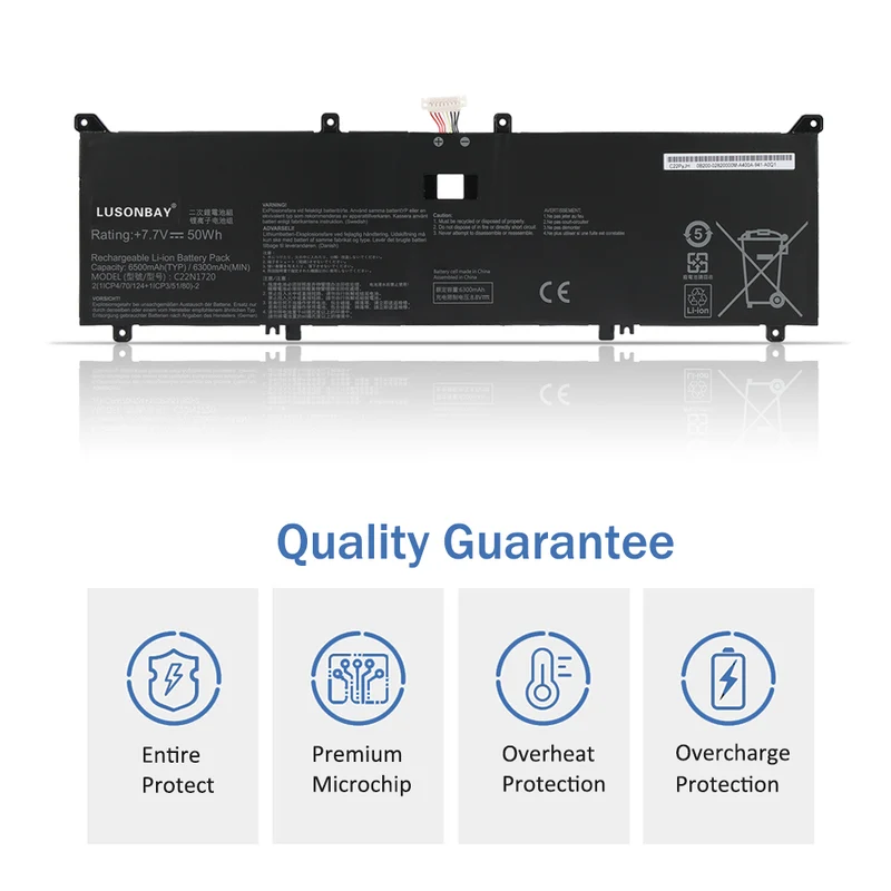 C22N1720 Replacement Battery For Asus Zenbook S Ux391 Ux391u Ux391fa | LUSONBAY EU Stock