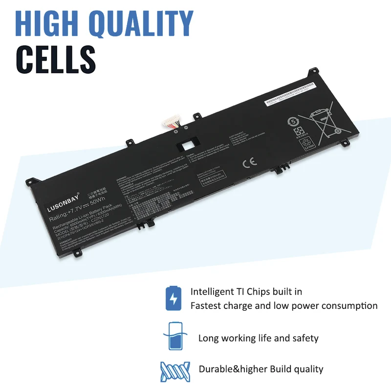 C22N1720 Replacement Battery For Asus Zenbook S Ux391 Ux391u Ux391fa | LUSONBAY EU Stock