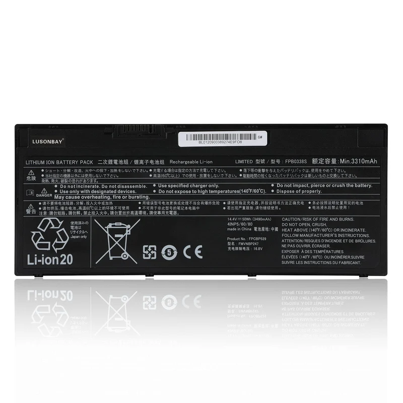 FPB0338S Laptop Battery For Fujitsu LifeBook T937 T938 T939 E548 E549 14.4V 50WH/3490mAh | LUSONBAY EU Stock