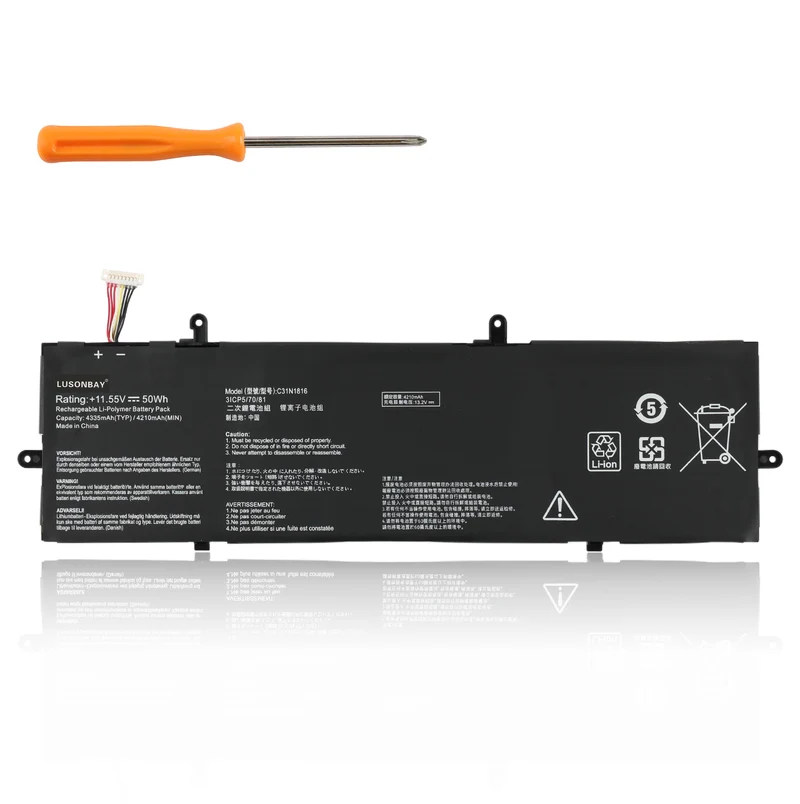 C31N1816 Replacement battery For Asus ZenBook Flip 13 UX362 UX362F UX362FA | LUSONBAY EU Stock