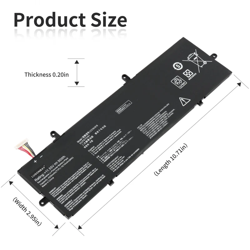 C31N1816 Replacement battery For Asus ZenBook Flip 13 UX362 UX362F UX362FA | LUSONBAY EU Stock