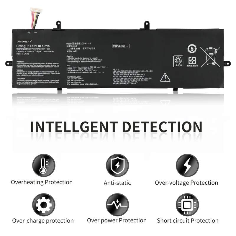 C31N1816 Replacement battery For Asus ZenBook Flip 13 UX362 UX362F UX362FA | LUSONBAY EU Stock