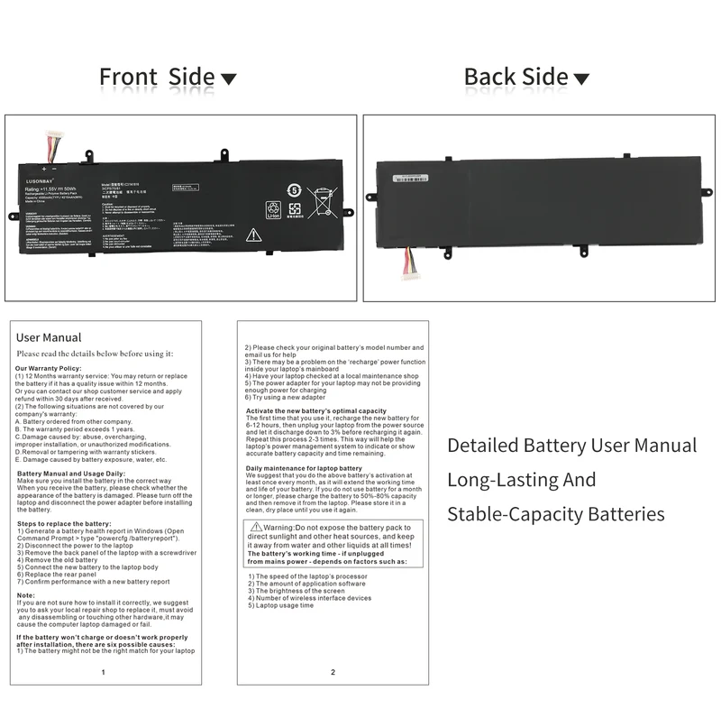 C31N1816 Replacement battery For Asus ZenBook Flip 13 UX362 UX362F UX362FA | LUSONBAY EU Stock