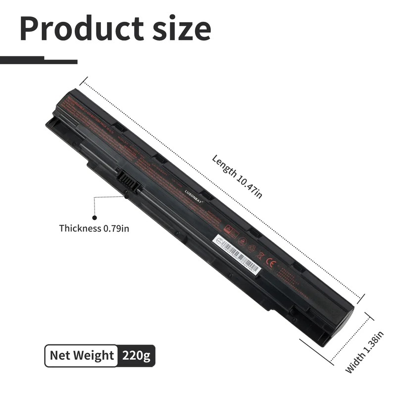 N240BAT-4 Replacement Battery for CLEVO N250JU N250WU N240WU N250LU | LUSONBAY EU Stock