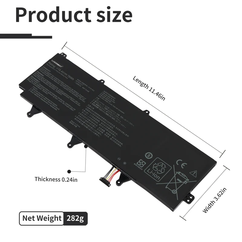 C41N1802 Replacement Battery For ASUS ROG Zephyrus S GX701GX GX701GVR GX701GXR | LUSONBAY EU Stock