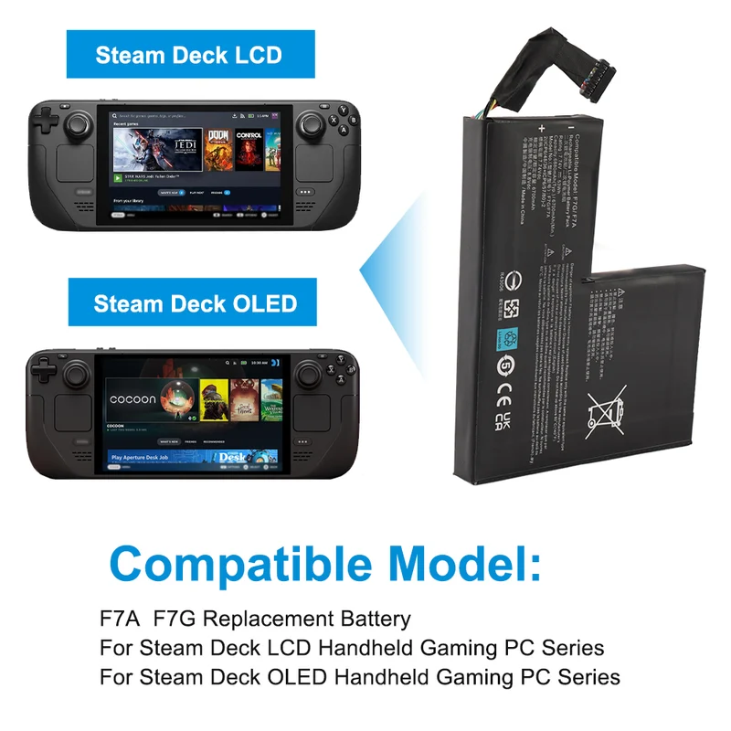 F7A F7G Battery Replacement For Steam Deck LCD/ OLED Handheld Gaming PC