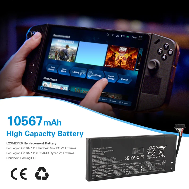 L23M2PK0 Replacement Battery For Lenovo Legion Go 8APU1 AMD Handheld 7.76V 82Wh