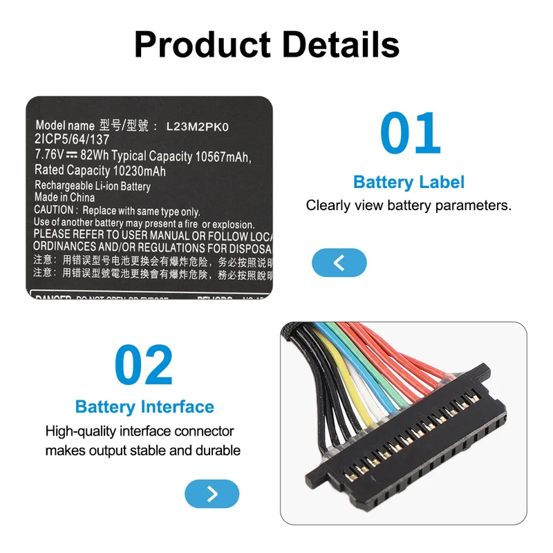 L23M2PK0 Replacement Battery For Lenovo Legion Go 8APU1 AMD Handheld 7.76V 82Wh