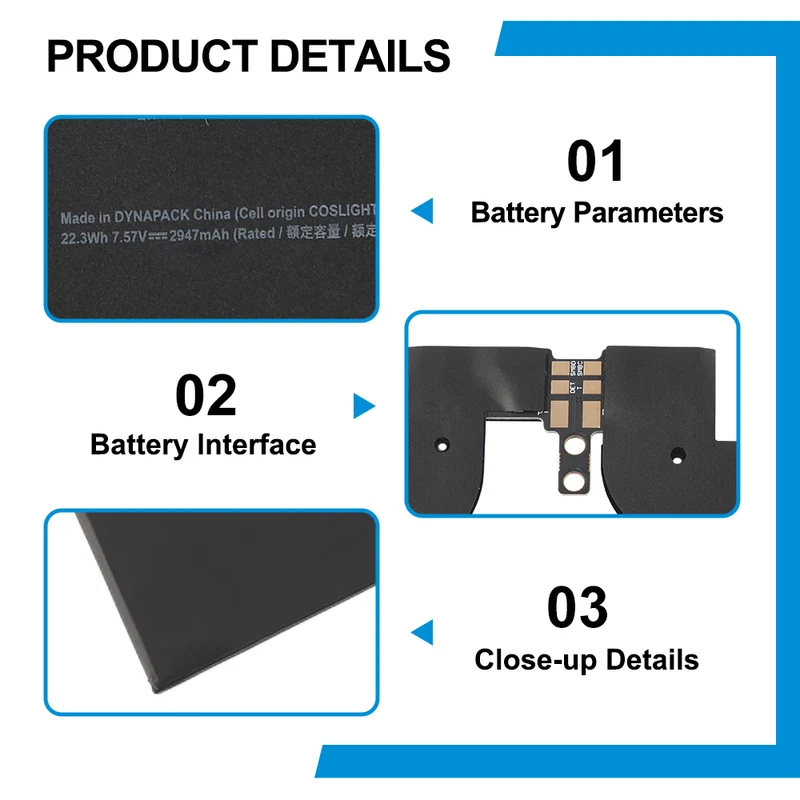 Microsoft Surface Book 2 15 Inch 1899 Tablet Battery DYNH02 - 2947mAh 7.57V Replacement