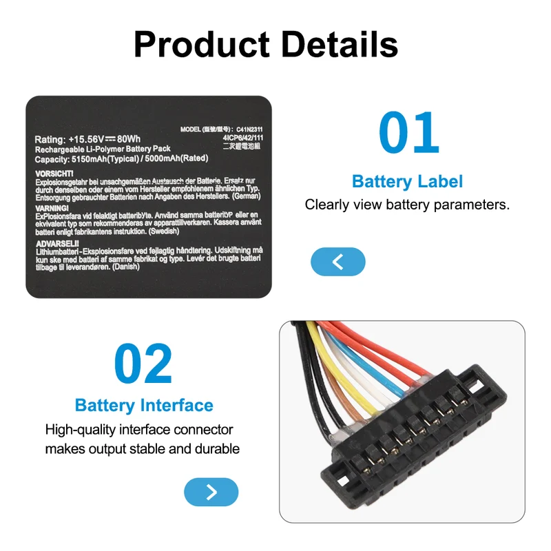 C41N2311 Replacement Battery For Asus ROG ALLY X RC72LA Handheld Gaming