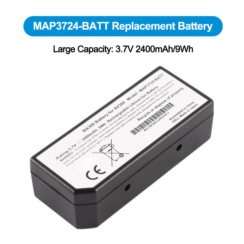 AccuVein AV300 Vein Finder Replacement Battery MAP3724-BATT 3.7V 2400mAh