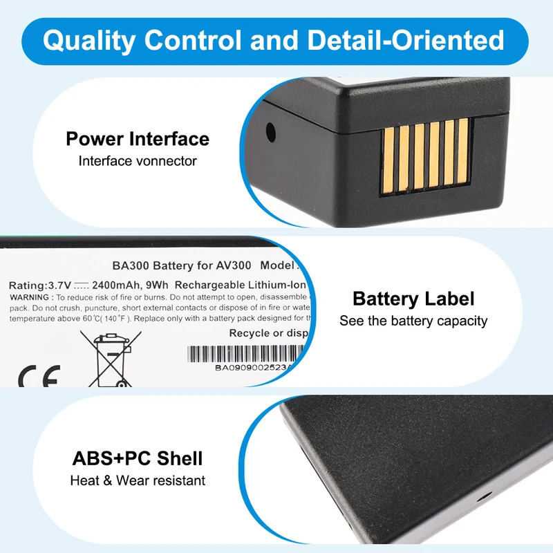 AccuVein AV300 Vein Finder Replacement Battery MAP3724-BATT 3.7V 2400mAh