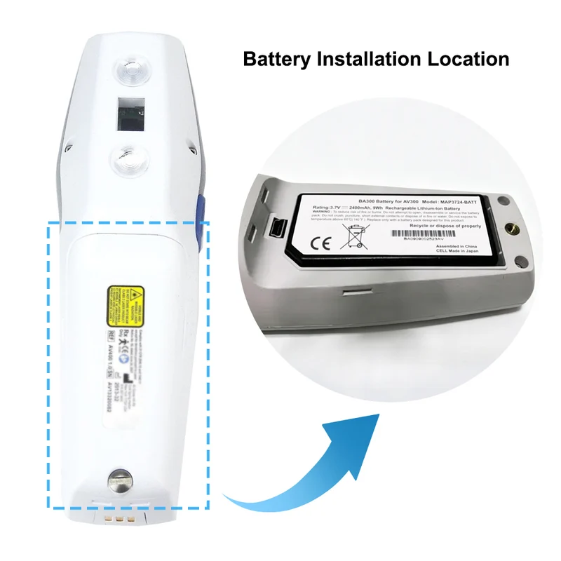 AccuVein AV300 Vein Finder Replacement Battery MAP3724-BATT 3.7V 2400mAh