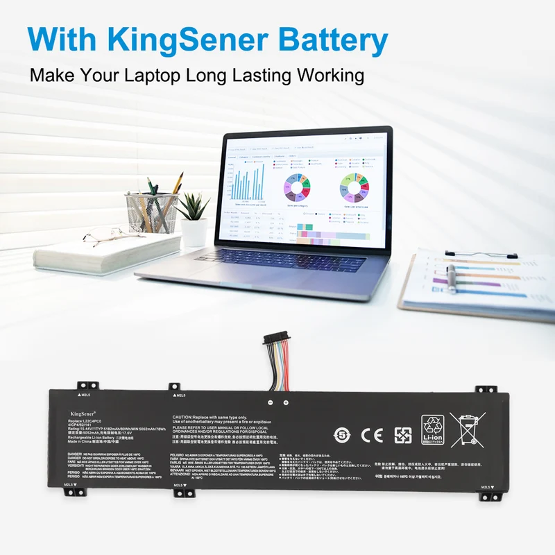 L22M4PC0 Replacement Battery for Lenovo Legion Pro 5 7 ThinkBook 16p 15.44V 80Wh