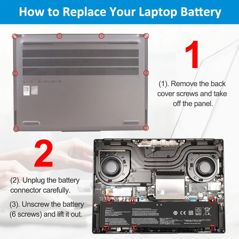 L22M4PC0 Replacement Battery for Lenovo Legion Pro 5 7 ThinkBook 16p 15.44V 80Wh