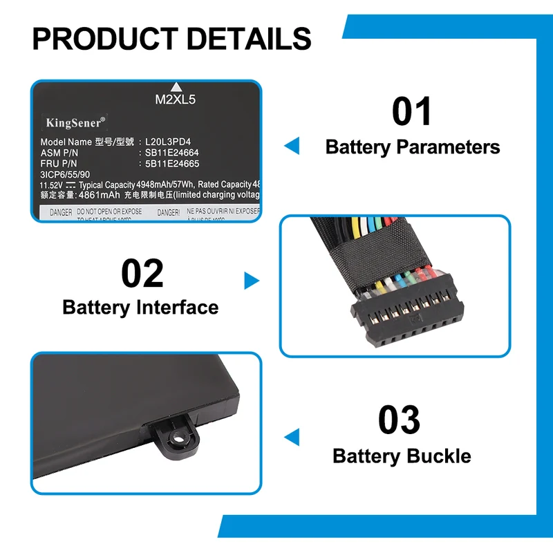 L20L3PD4 Laptop Battery For Lenovo Thinkpad E14 Gen3/ E15 Gen3 2021 E14 Gen4