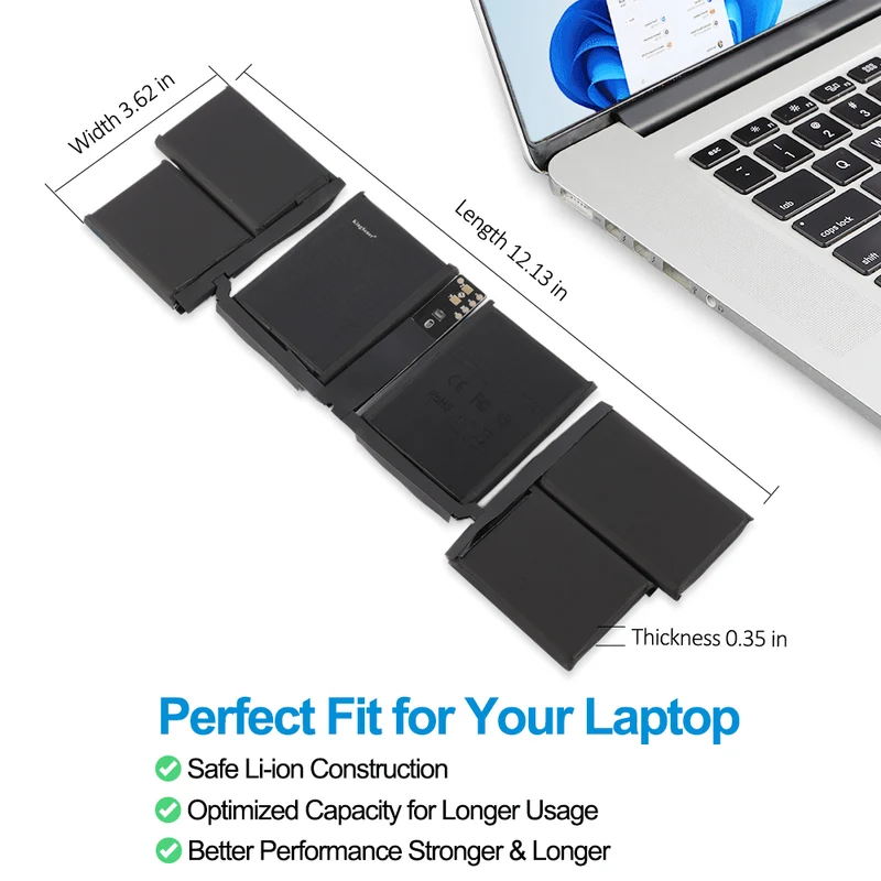 Apple MacBook Pro 16-inch A2991 Late 2023 Replacement Battery A2976 99.6Wh 11.57V
