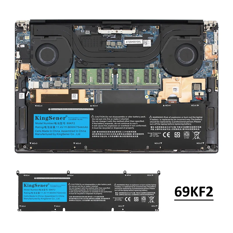 69KF2 Laptop Battery For Dell XPS 15 9500 P91F P91F001 P45E002 | EU Stock