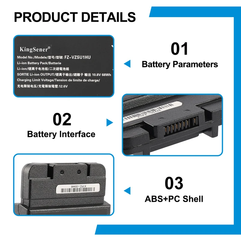 FZ-VZSU1HU Laptop Battery For Panasonic Toughbook FZ-55 MK1 MK2 FZ-55A FZ-55B FZ-55C