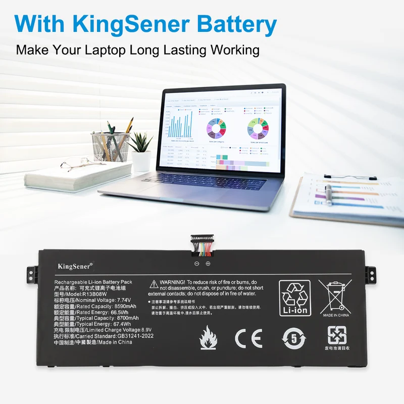 R13B08W Replacement battery For Xiaomi RedmiBook Air 13.3 inch 2020 XMA2005-AN
