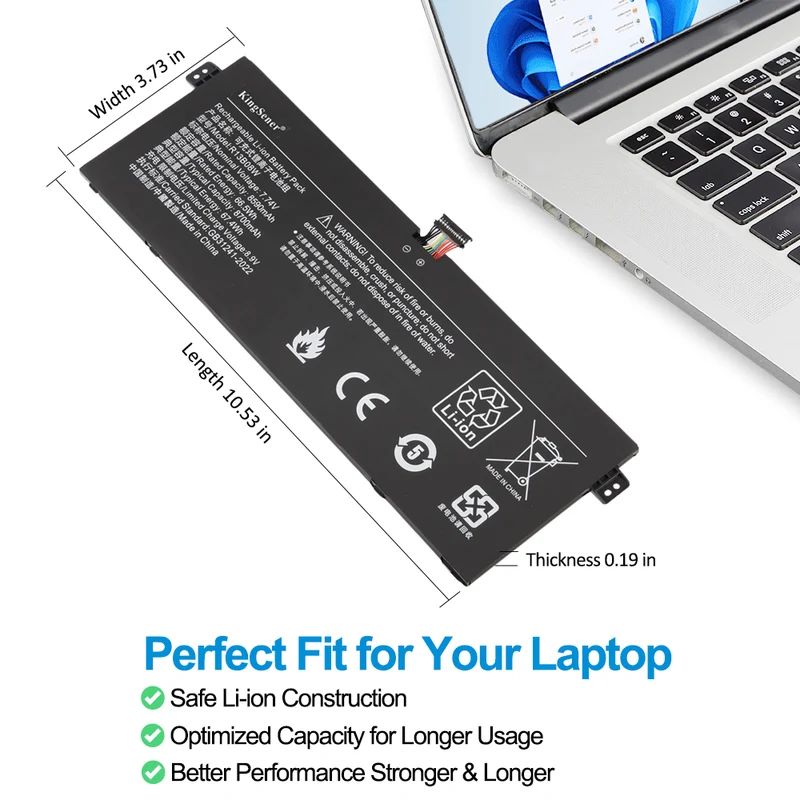 R13B08W Replacement battery For Xiaomi RedmiBook Air 13.3 inch 2020 XMA2005-AN