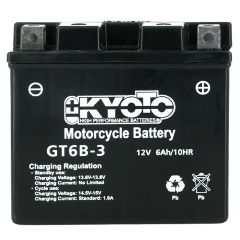 Batterie GT6B-3 KYOTO 12V 6Ah AGM prête à l’emploi