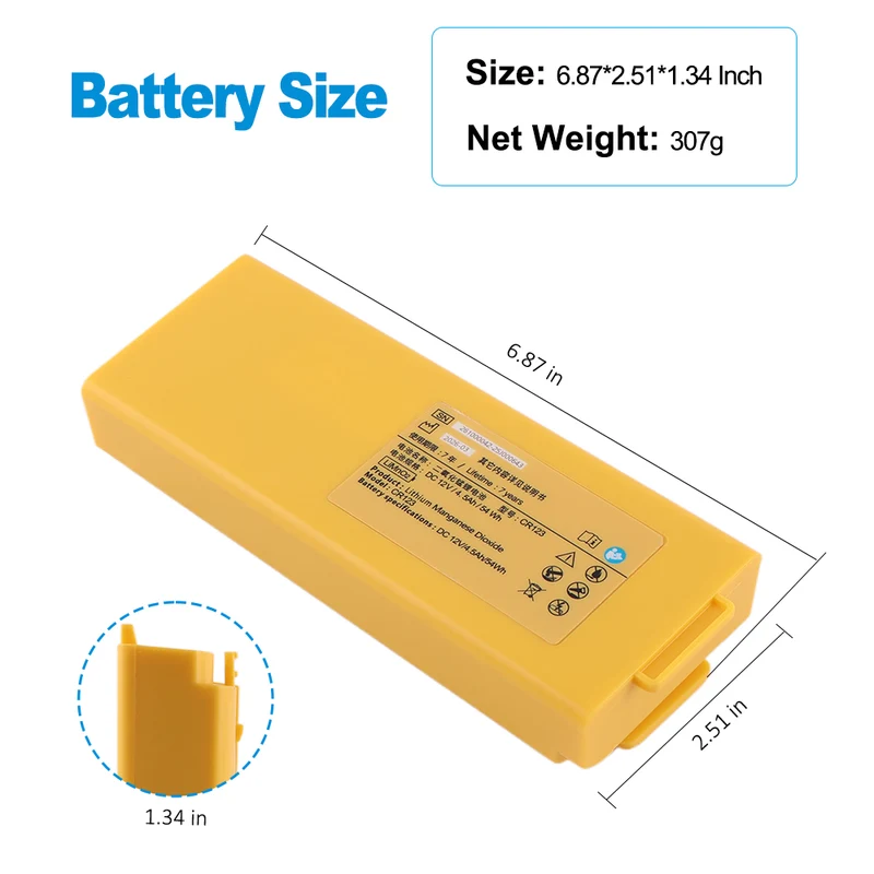 CR123 Replacement Battery For Amoul Defibrillator AED i3 i5