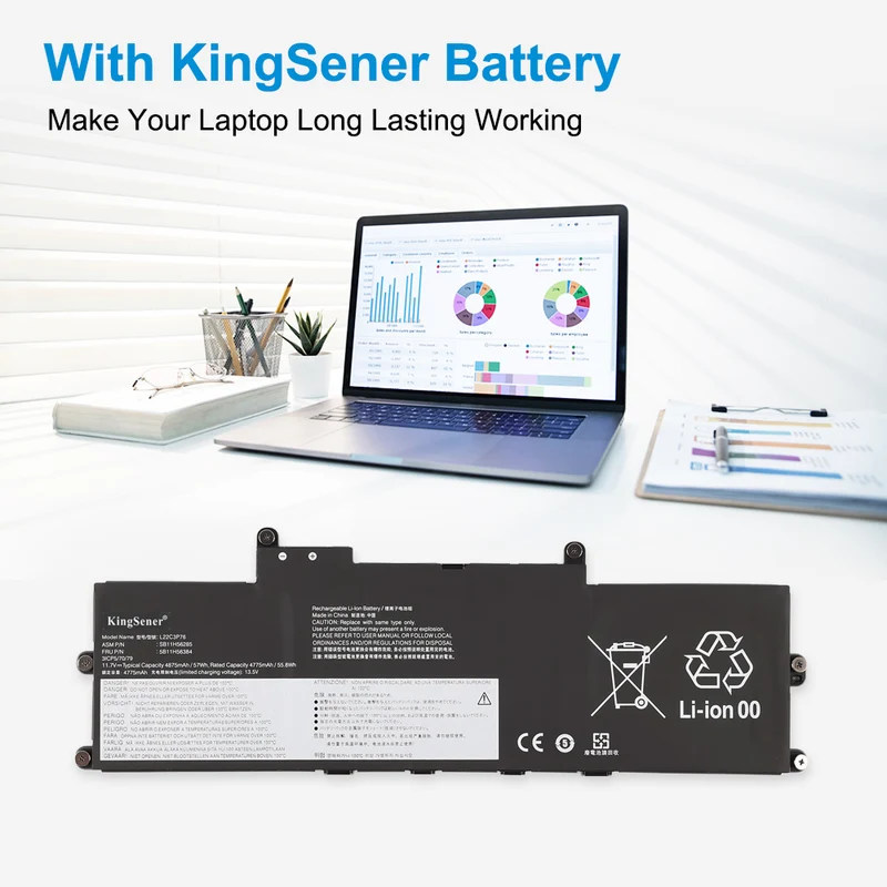 L22C3P76 Battery for Lenovo ThinkPad X1 Carbon Gen 12 21KC 21KD 11.7V 57Wh