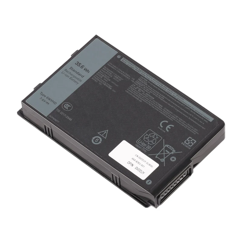 6WVHD Laptop Battery for Dell Latitude 7230 2-in-1 Rugged Extreme Tablet 7.6V 35.6Wh