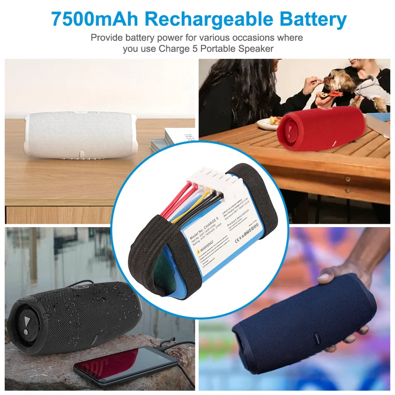 Replacement Battery for JBL Charge 5 Speaker GSP-1S3P-CH40 Li-ion Battery Pack