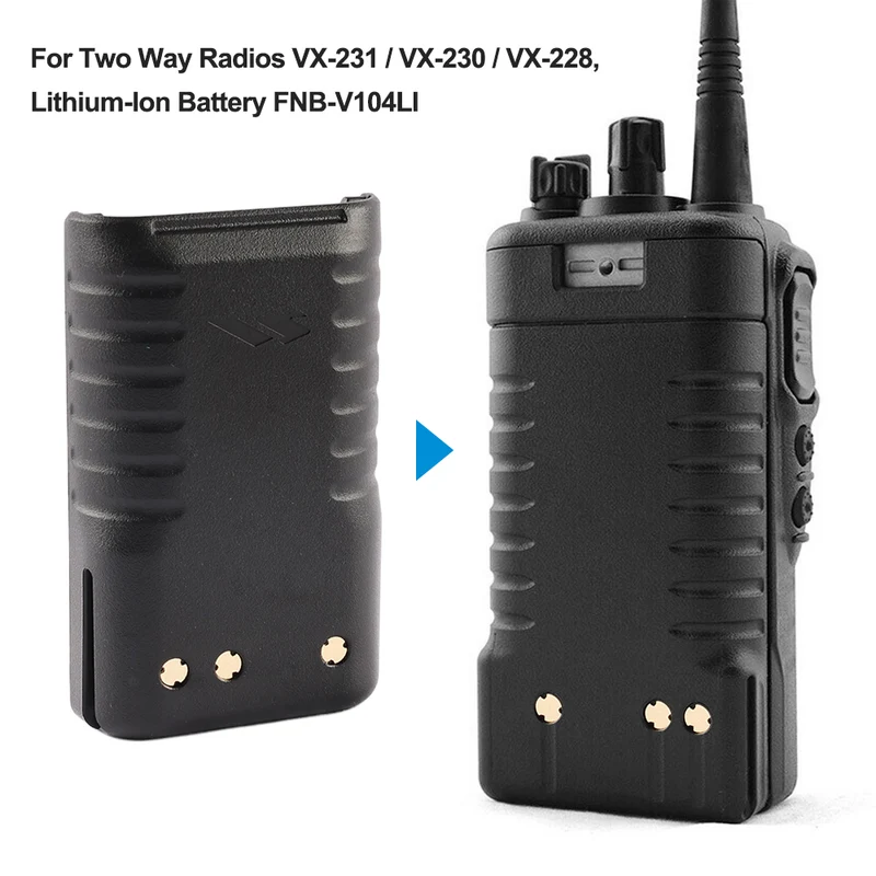 FNB-V104LI Replacement Battery for Vertex VX231 Two-Way Radio 2200mAh 7.4V