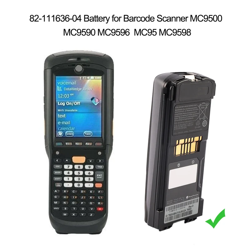 82-111636-04 Battery for Zebra Symbol MC9500 Mobile Computer 7020mAh 3.7V 26Wh