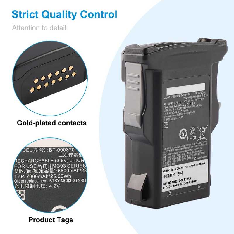 BT-000370 BTRY-MC93-STN-01 Battery for Zebra MC93 MC9300 Mobile Computer 7000mAh
