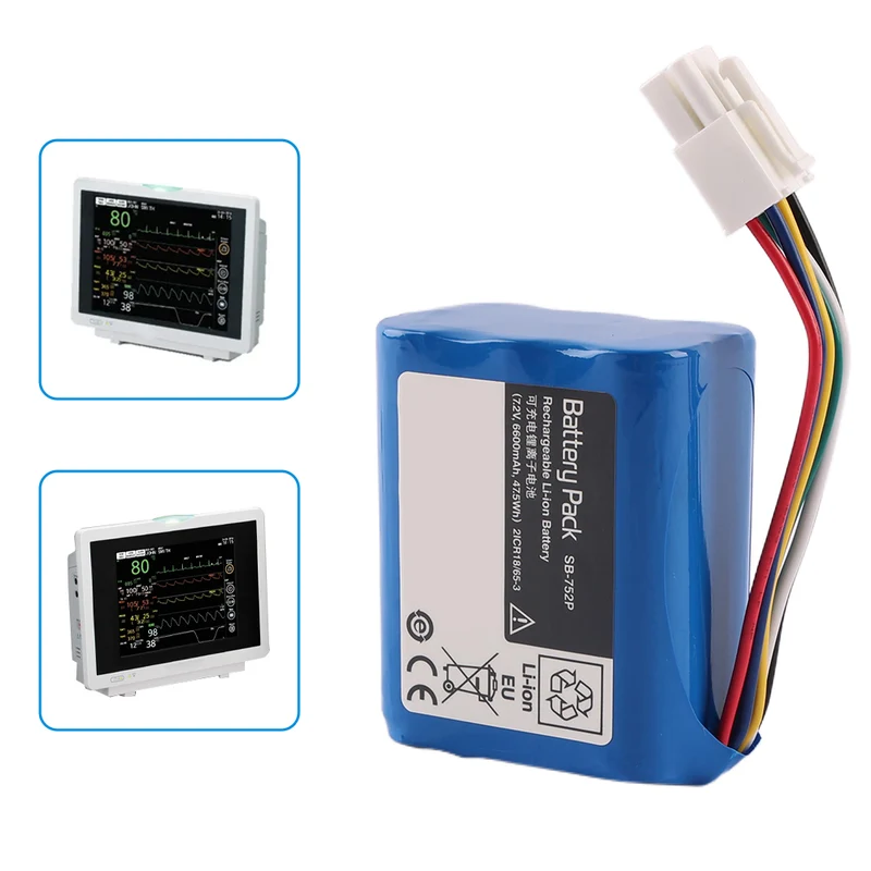 SB-752P Battery for Nihon Kohden SVM-7501 6600mAh 48.84Wh 7.4V